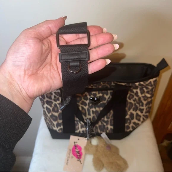 Luv Betsey Leopard Print Tote – Heart Logo & Teddy Charm • NWT - Picture 11 of 11